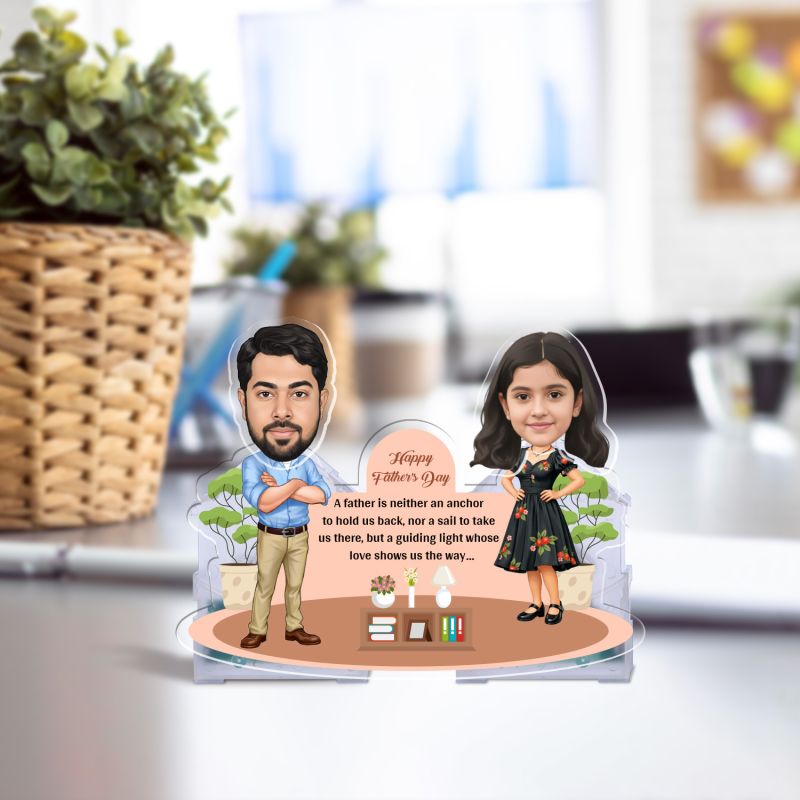 Personalized from Daughter   Bobblehead Caricature Moving Head Feature with Battery Powered